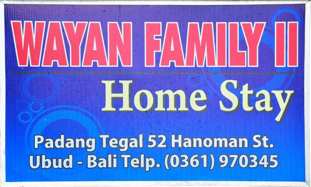 Wayan Family II Homestay Ubud  Exterior photo